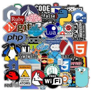 50Pc Programming Stickers Pack