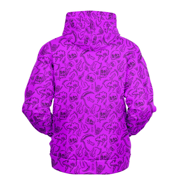 RETRO WAVE ANARCHY SKULL HOODIE