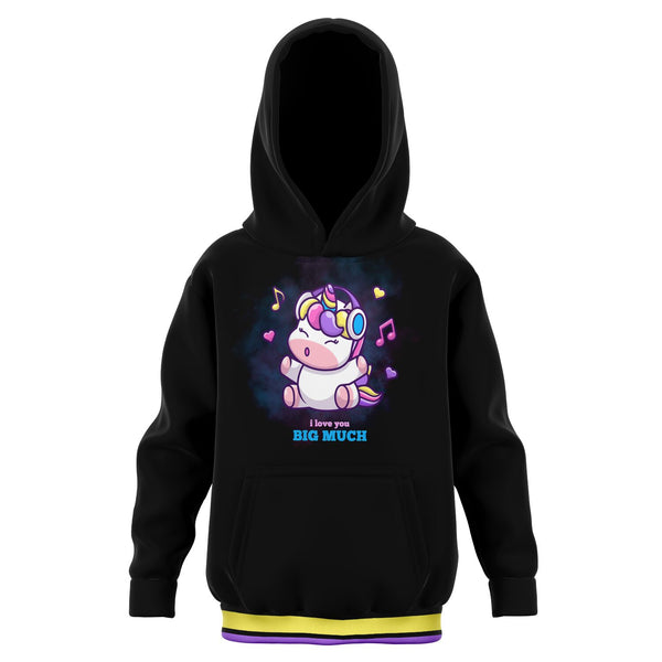 The "Maggie" Unicorn - I Love You BIG MUCH Kids Hoodie