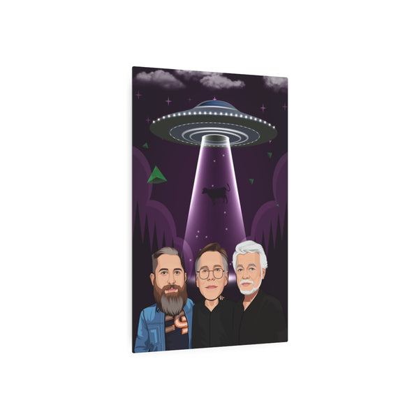 Bob Lazar & Friends Jeremy Corbell & George Knapp Character Large Wall Art