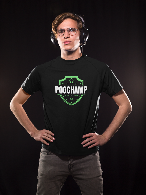 GAMER - POGCHAMP - BIG BRAIN CLUB GAMING SHIRT